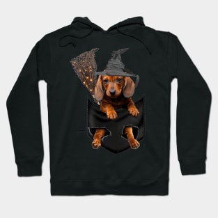 Dachshund halloween pocket t shirt Funny dachshund inside Hoodie